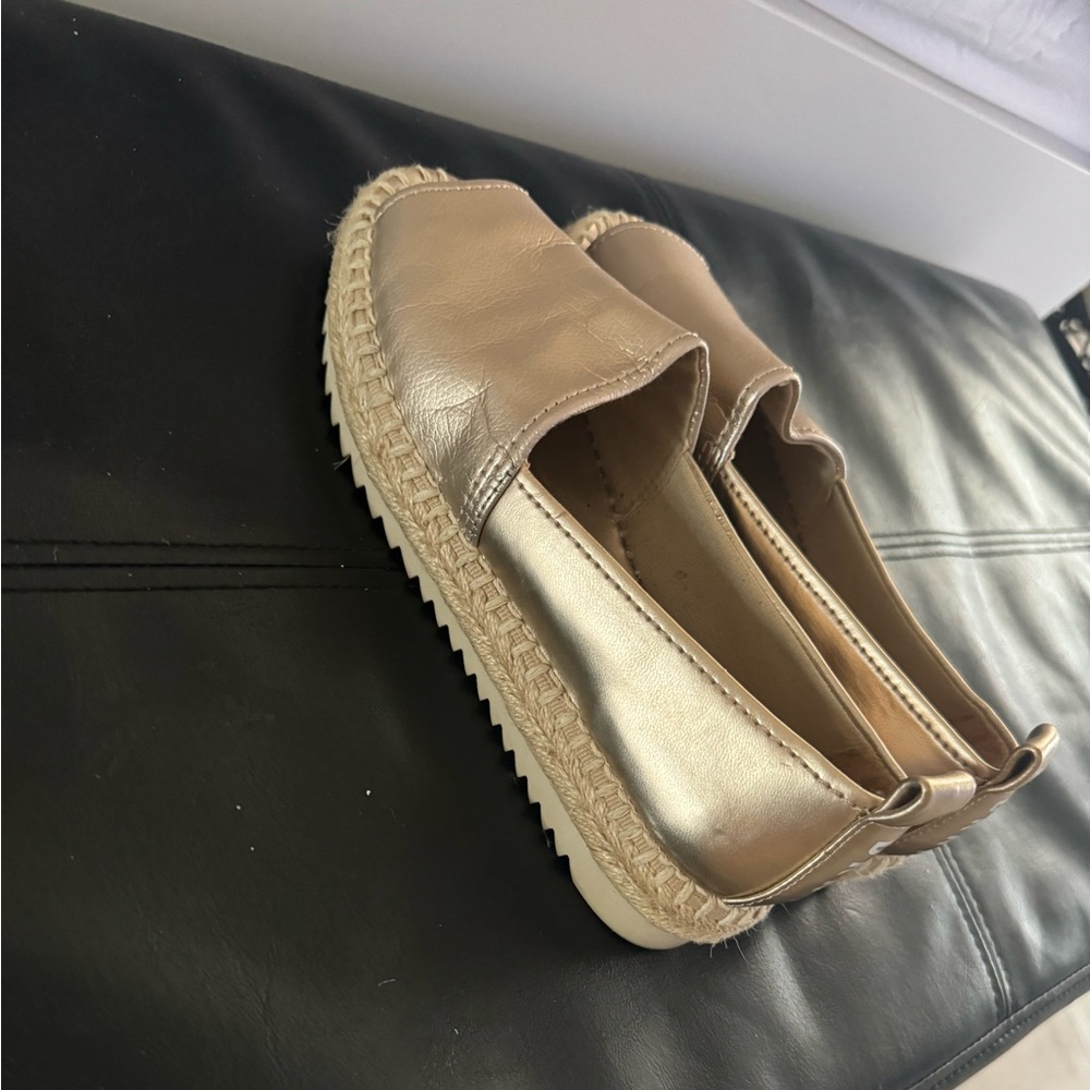 DKNY rose gold espadrille 6